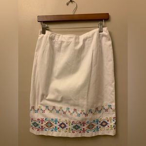 White cotton skirt